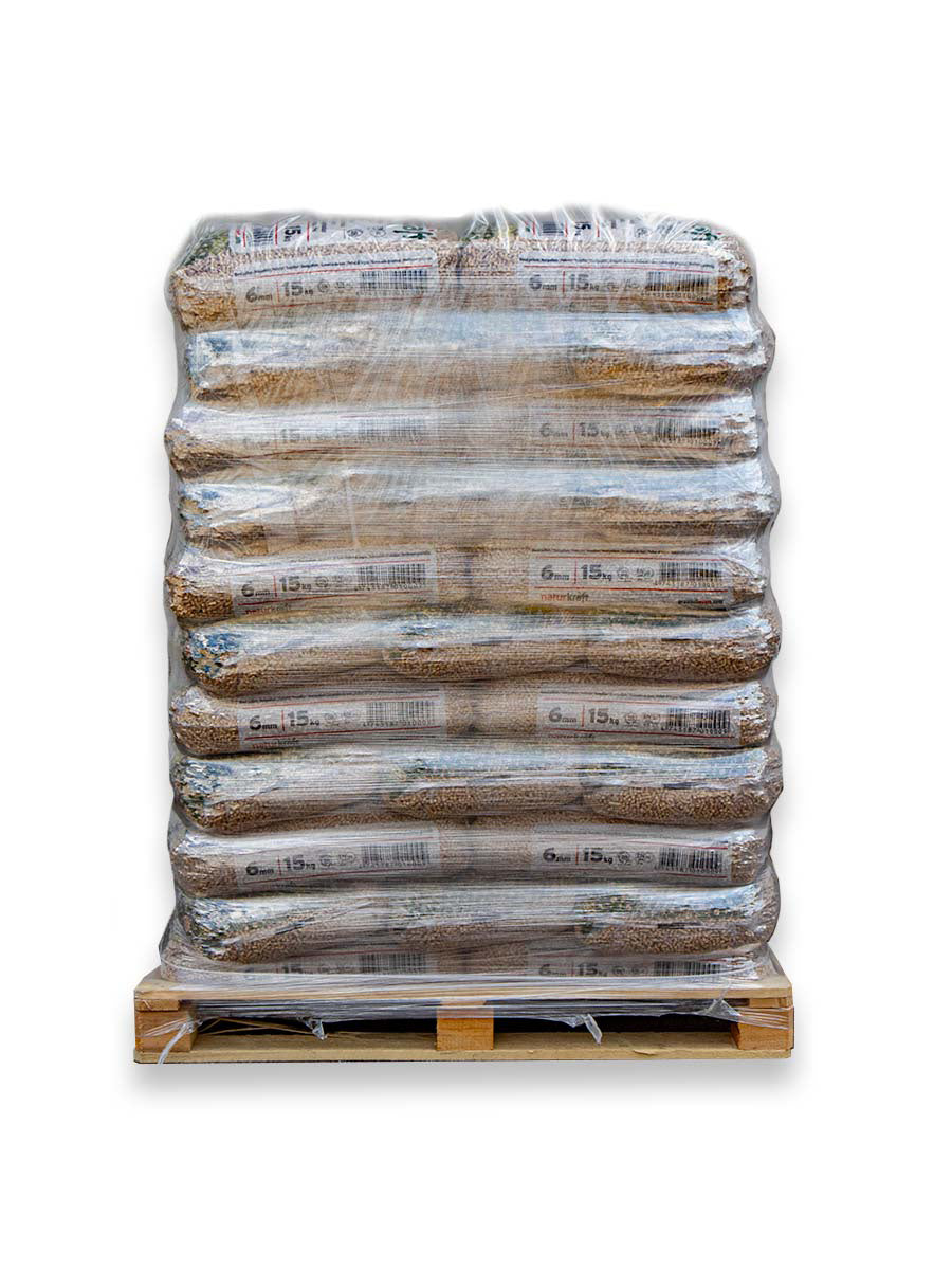 Holzpellets ENplus A1 / DINplus, vier komplette Paletten, 264 Säcke à 15 kg (