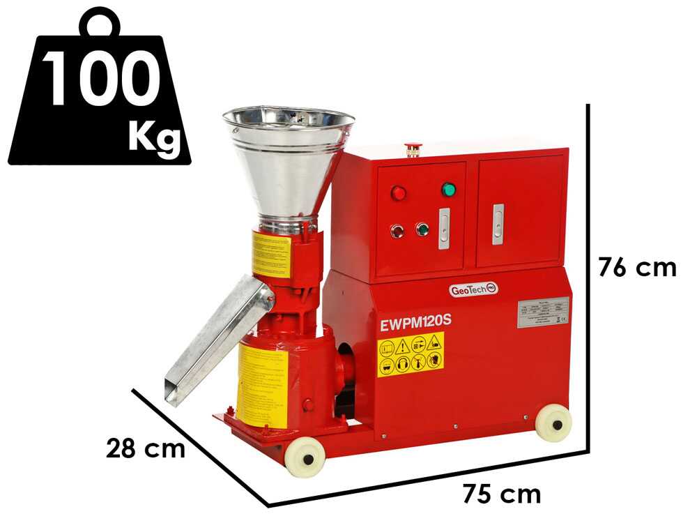 Pelletpresse GeoTech Pro EWPM120S einphasig 230 V – Pelletherstellung für die Heizung – Bild 2