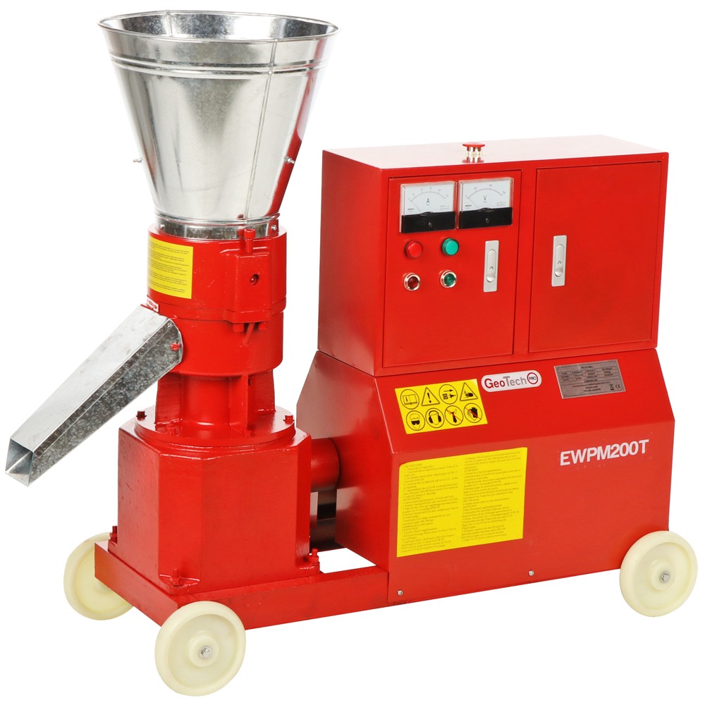 Pelletpresse GeoTech Pro EWPM200T dreiphasig 400 V – Pelletherstellung für die Heizung