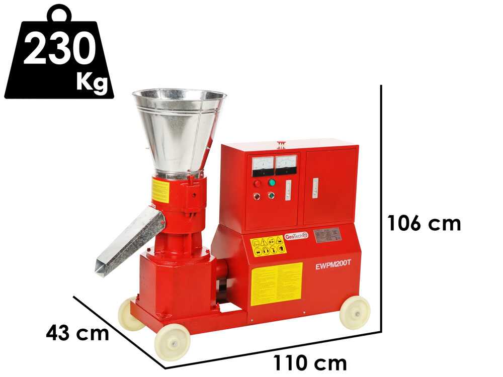 Pelletpresse GeoTech Pro EWPM200T dreiphasig 400 V – Pelletherstellung für die Heizung – Bild 2