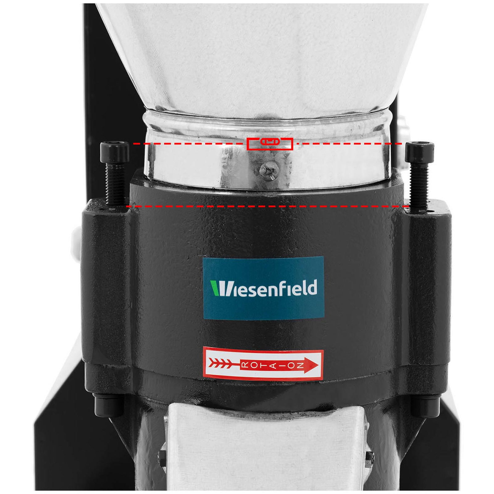Pelletpresse Wiesenfield WIE-PM-1500 – 60–100 kg/h Futter, 40–60 kg/h Holzspäne – Gusseisen und Stahl – Bild 4