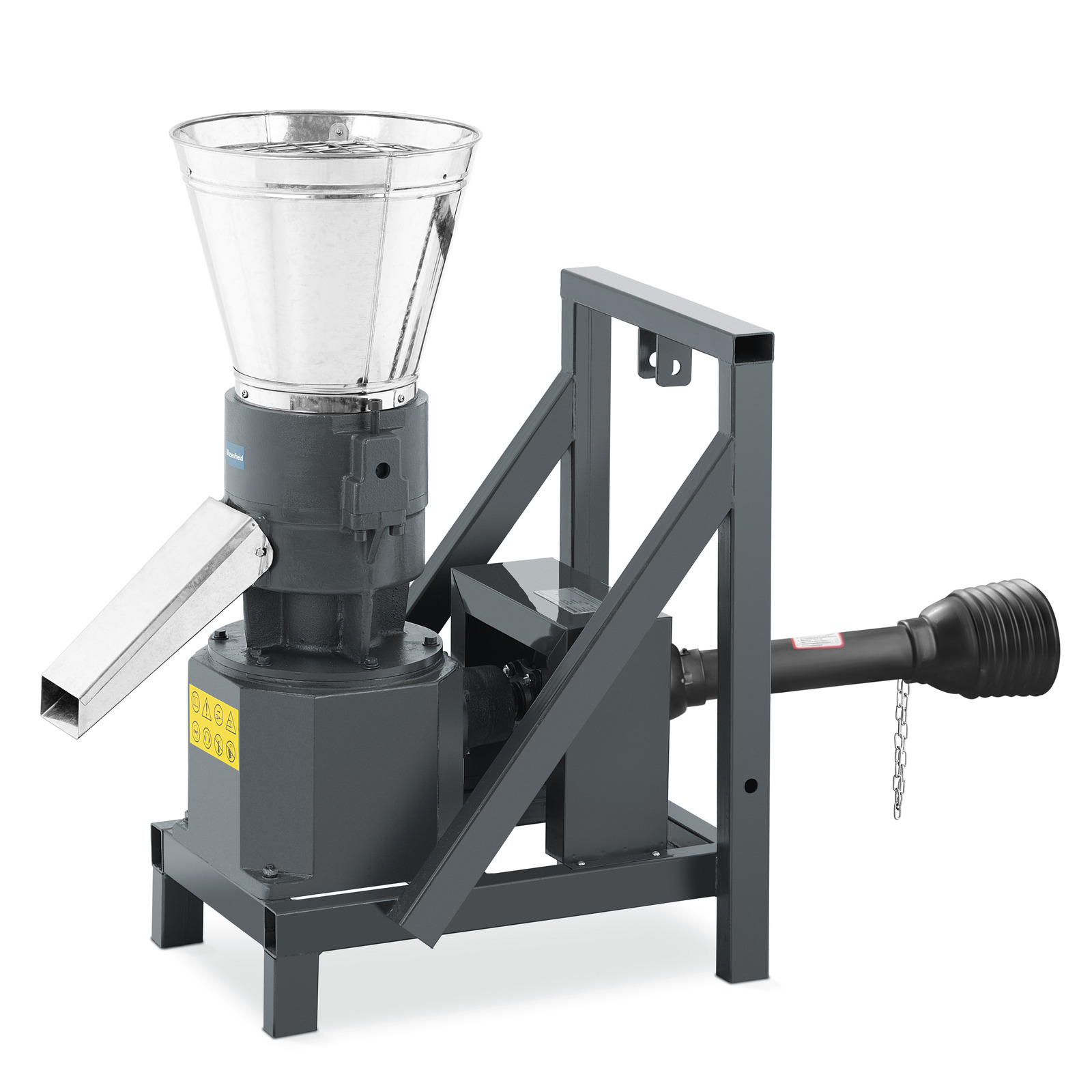 Pelletpresse Wiesenfield WIE-PM-3000 für Traktor (Zapfwelle) – max. 400 kg/h – Matrize Ø 230 mm – 2 Rollen