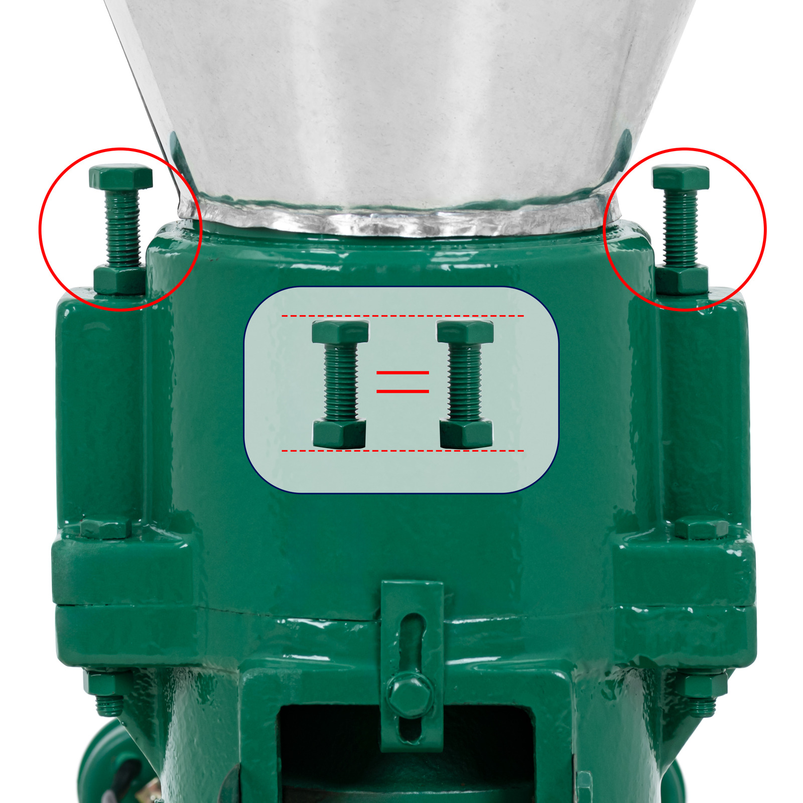 Pelletpresse Wiesenfield WIE-PM-3200 – 100 kg/h – 2200 W – Matrize Ø 120 mm – 2 Rollen – Bild 3